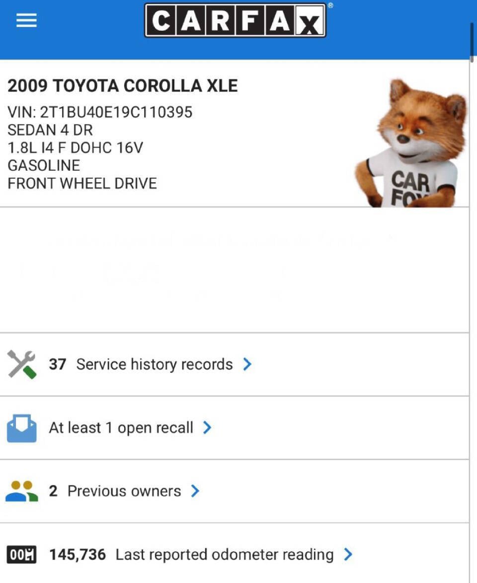Used 2009 Toyota Corolla XLE FWD image 16