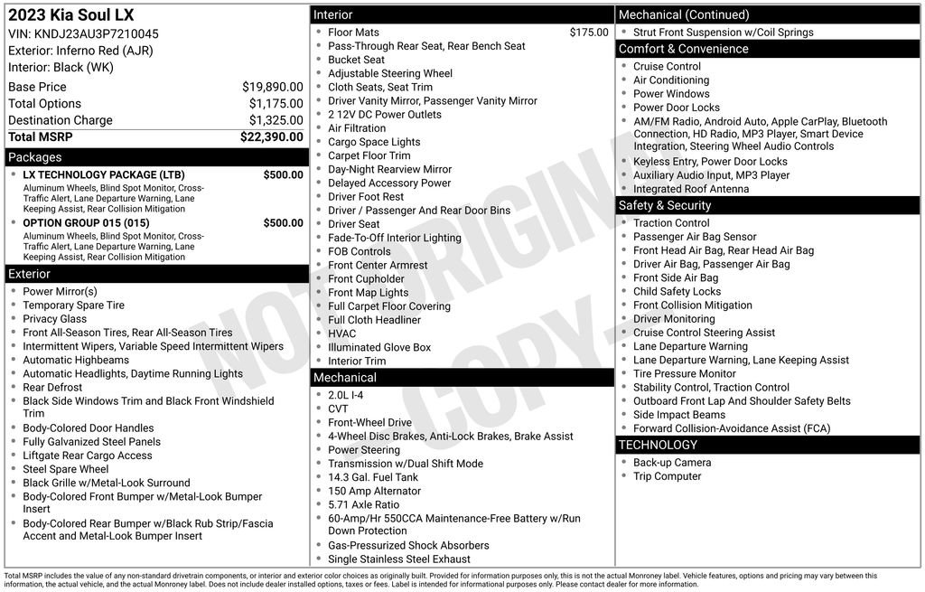 Used 2023 Kia Soul LX w/ Option Group 015 image 5