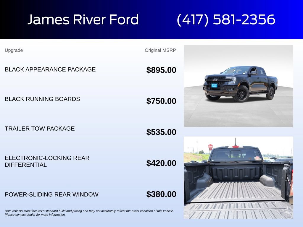 New 2026 Ford Ranger XLT w/ Black Appearance Package AWD/4WD image 5