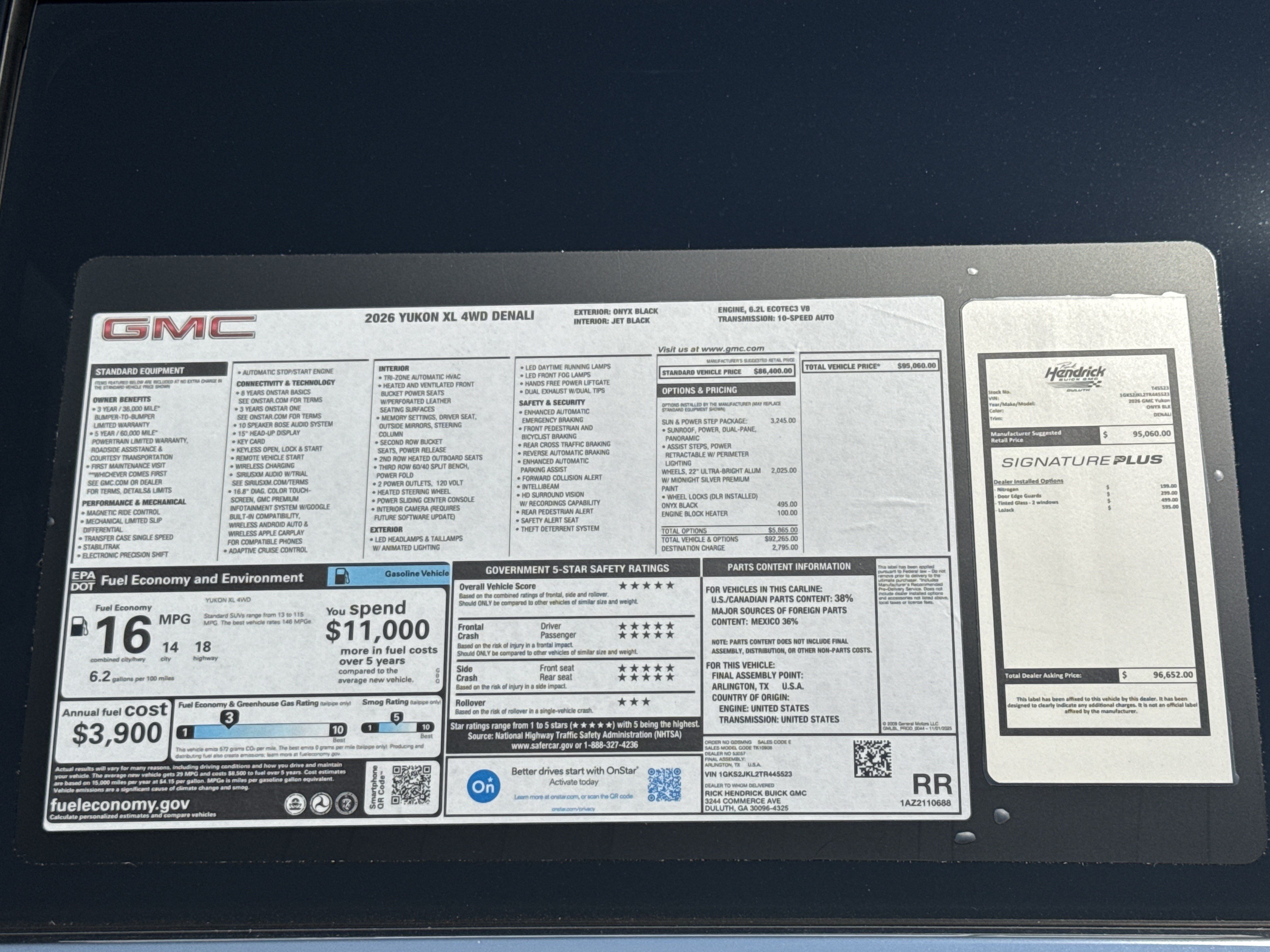 New 2026 GMC Yukon XL Denali w/ Sun & Power Step Package AWD/4WD image 41