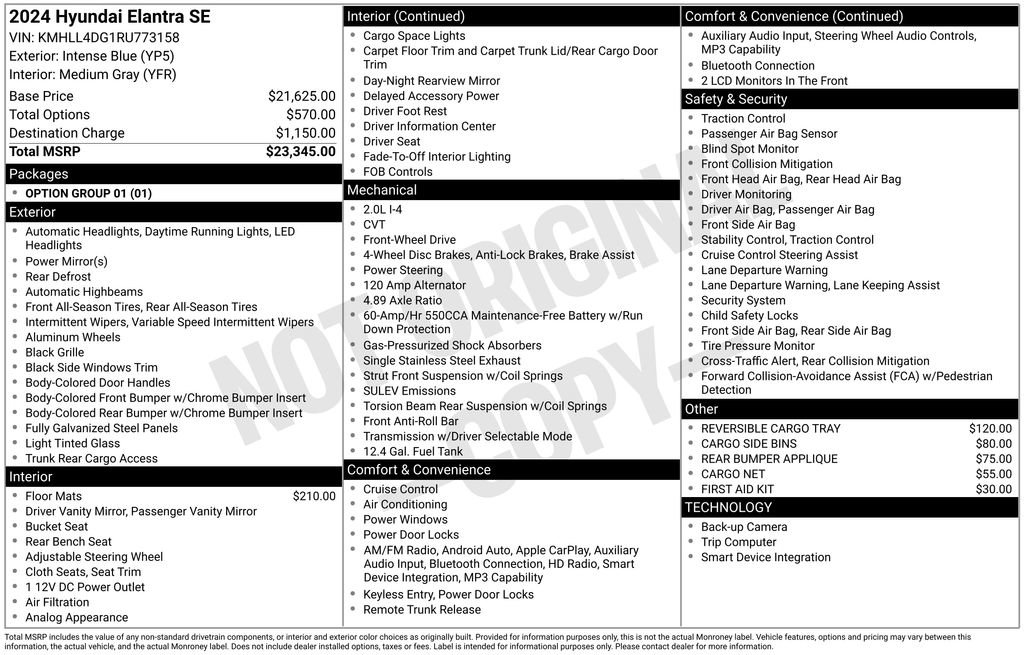 Used 2024 Hyundai Elantra SE image 34