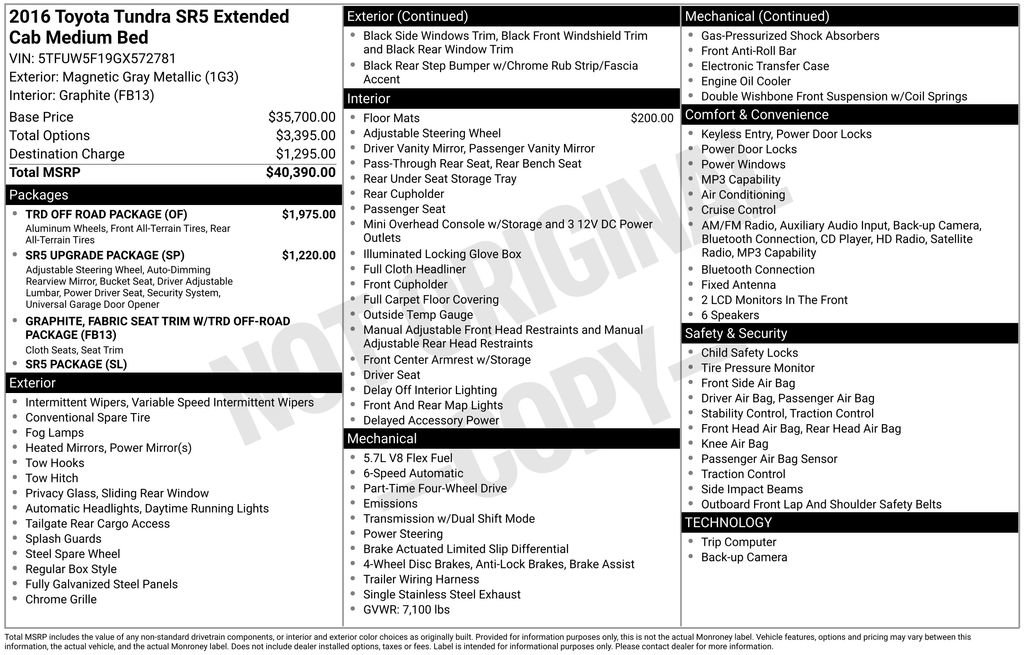 Used 2016 Toyota Tundra SR5 w/ TRD Off Road Package image 17