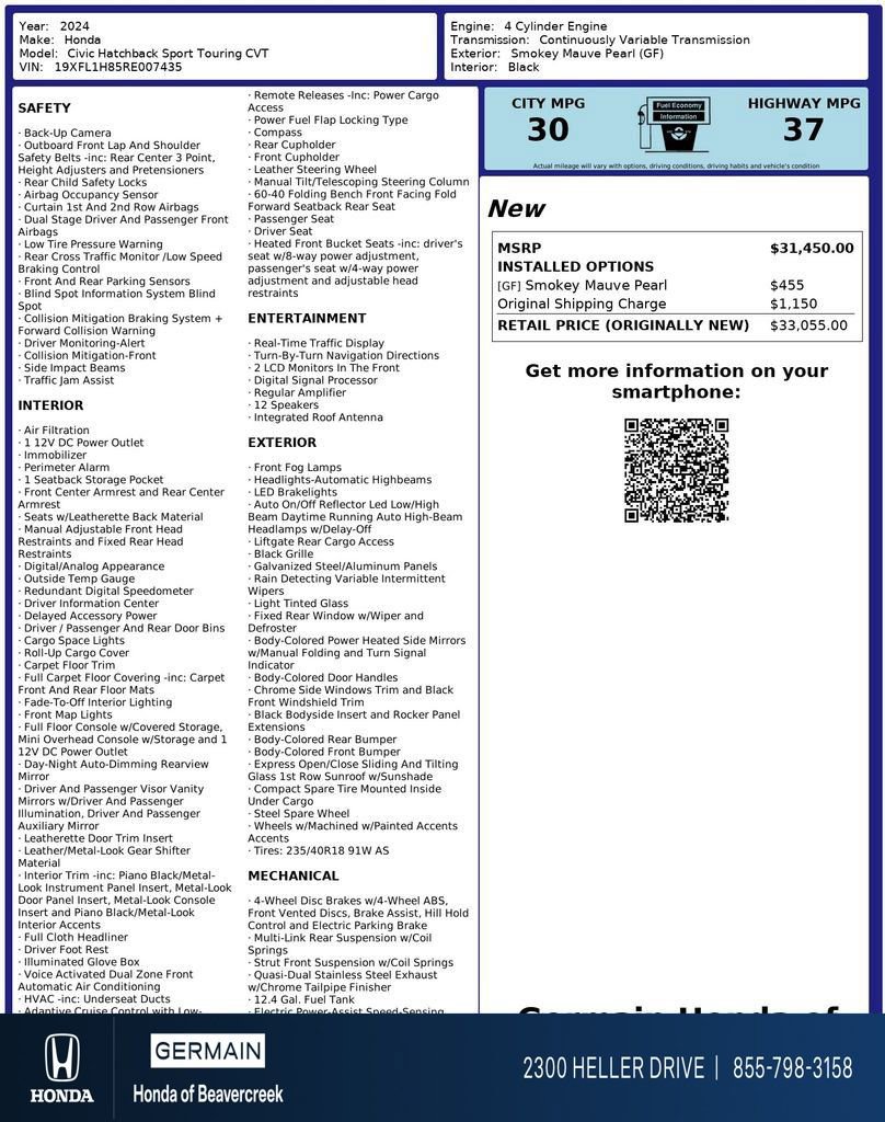 Certified 2024 Honda Civic Sport Touring image 33