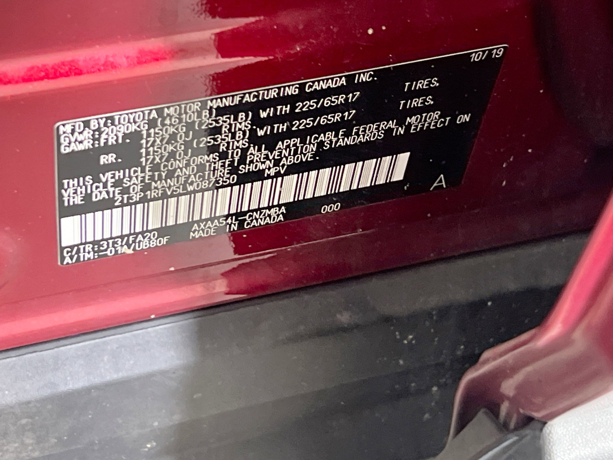 Used 2020 Toyota RAV4 XLE w/ All Weather Liner Package image 29