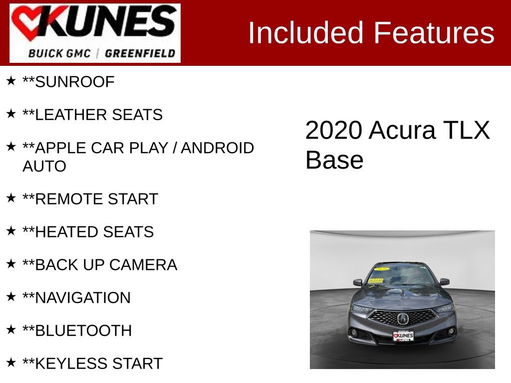 Used 2020 Acura TLX w/ A-SPEC Package FWD image 2