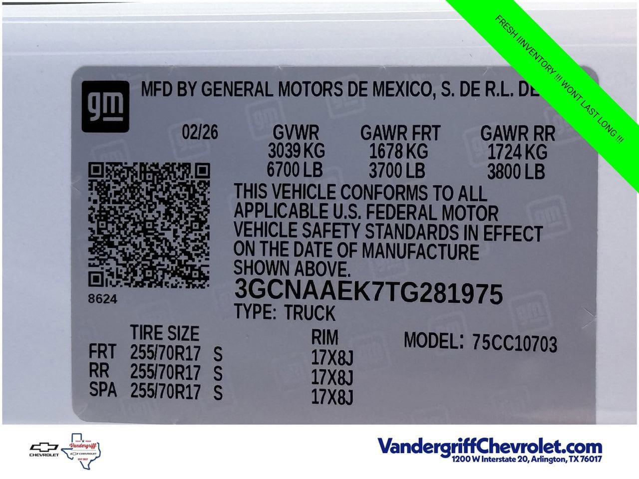 New 2026 Chevrolet Silverado 1500 W/T w/ WT Safety Package RWD image 23
