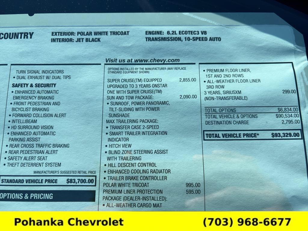 New 2026 Chevrolet Tahoe High Country w/ Sun And Tow Package AWD/4WD image 44