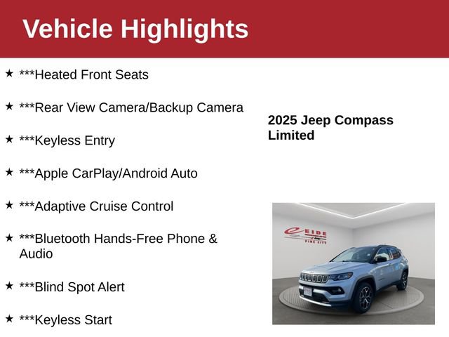 Used 2025 Jeep Compass Limited AWD/4WD image 3
