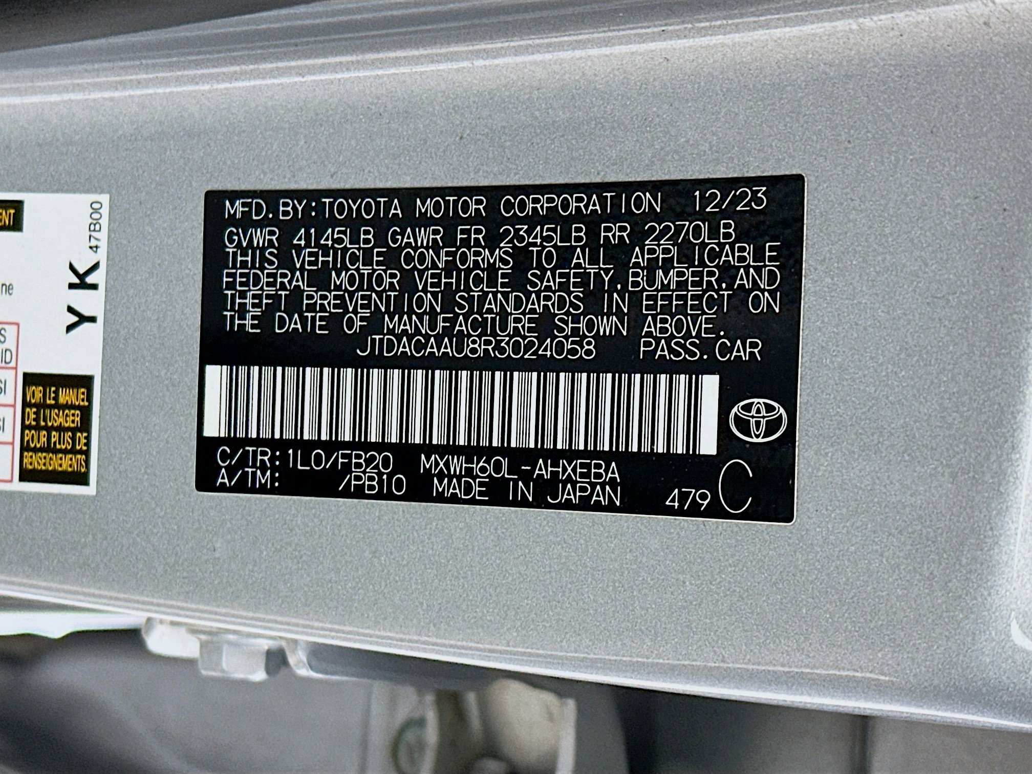 Used 2024 Toyota Prius LE image 12