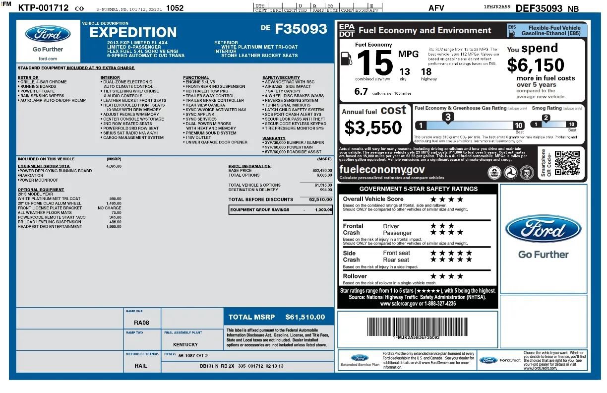 Used 2013 Ford Expedition EL Limited AWD/4WD image 31