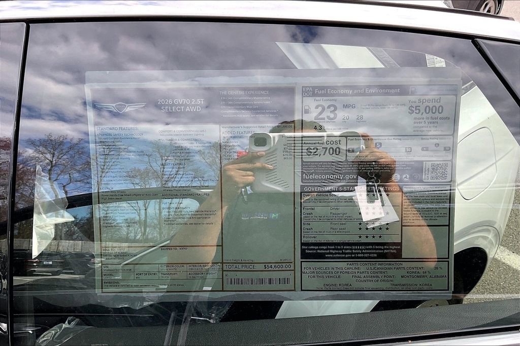 New 2026 Genesis GV70 2.5T Select AWD/4WD image 13