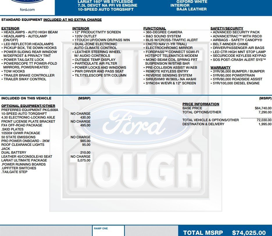 Used 2024 Ford F250 Lariat w/ Lariat Ultimate Package image 2