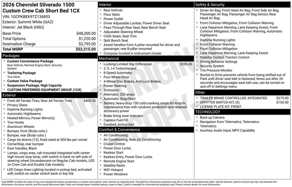 Used 2026 Chevrolet Silverado 1500 Custom AWD/4WD image 40