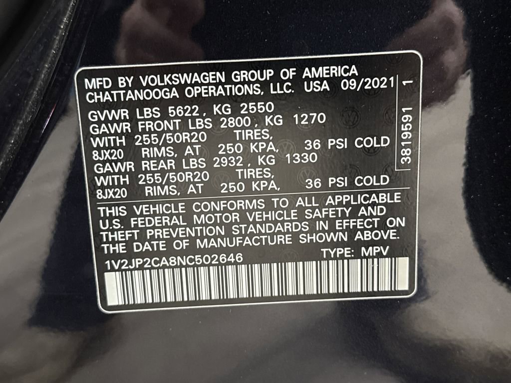 Used 2022 Volkswagen Atlas SE w/ Panoramic Sunroof Package image 38