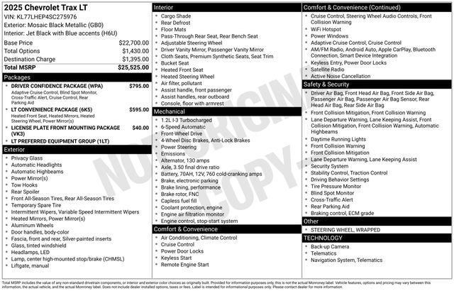 Used 2025 Chevrolet Trax LT w/ Driver Confidence Package FWD image 15