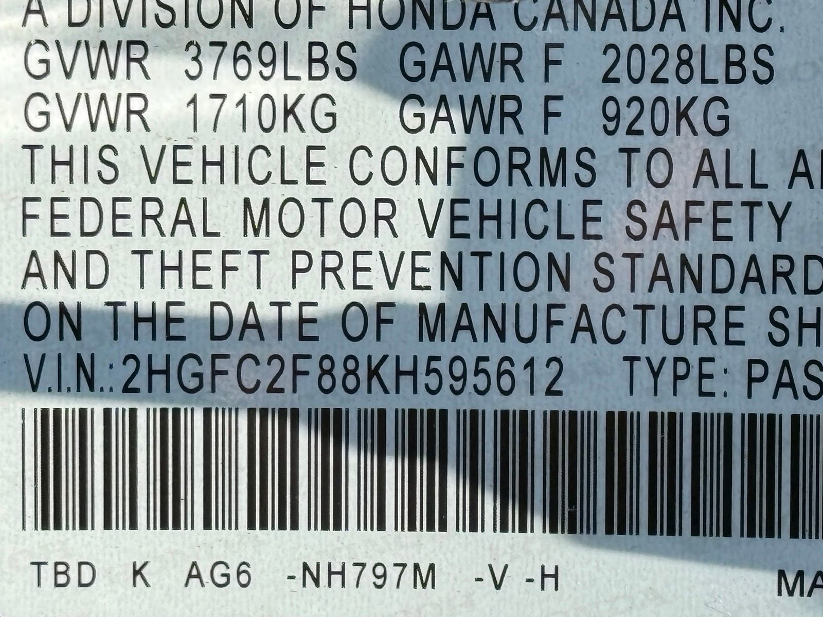 Used 2019 Honda Civic Sport image 51