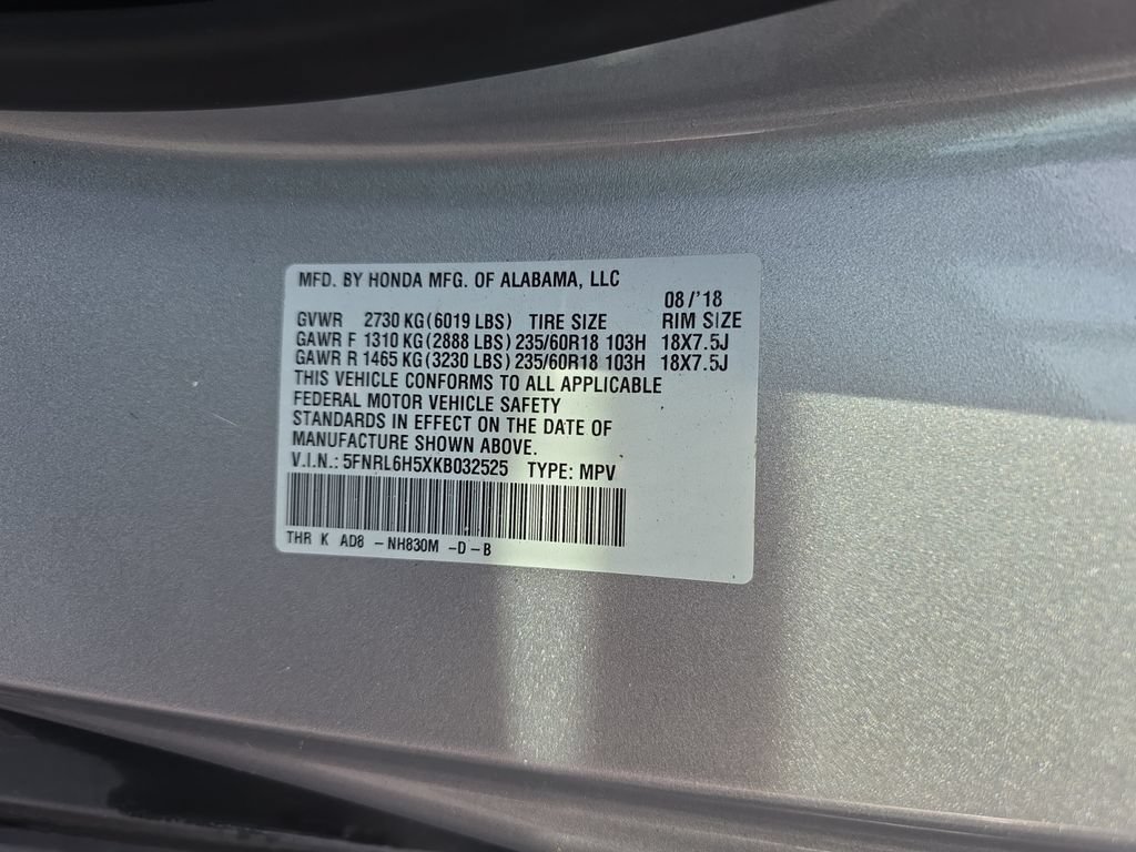 Certified 2019 Honda Odyssey EX image 25