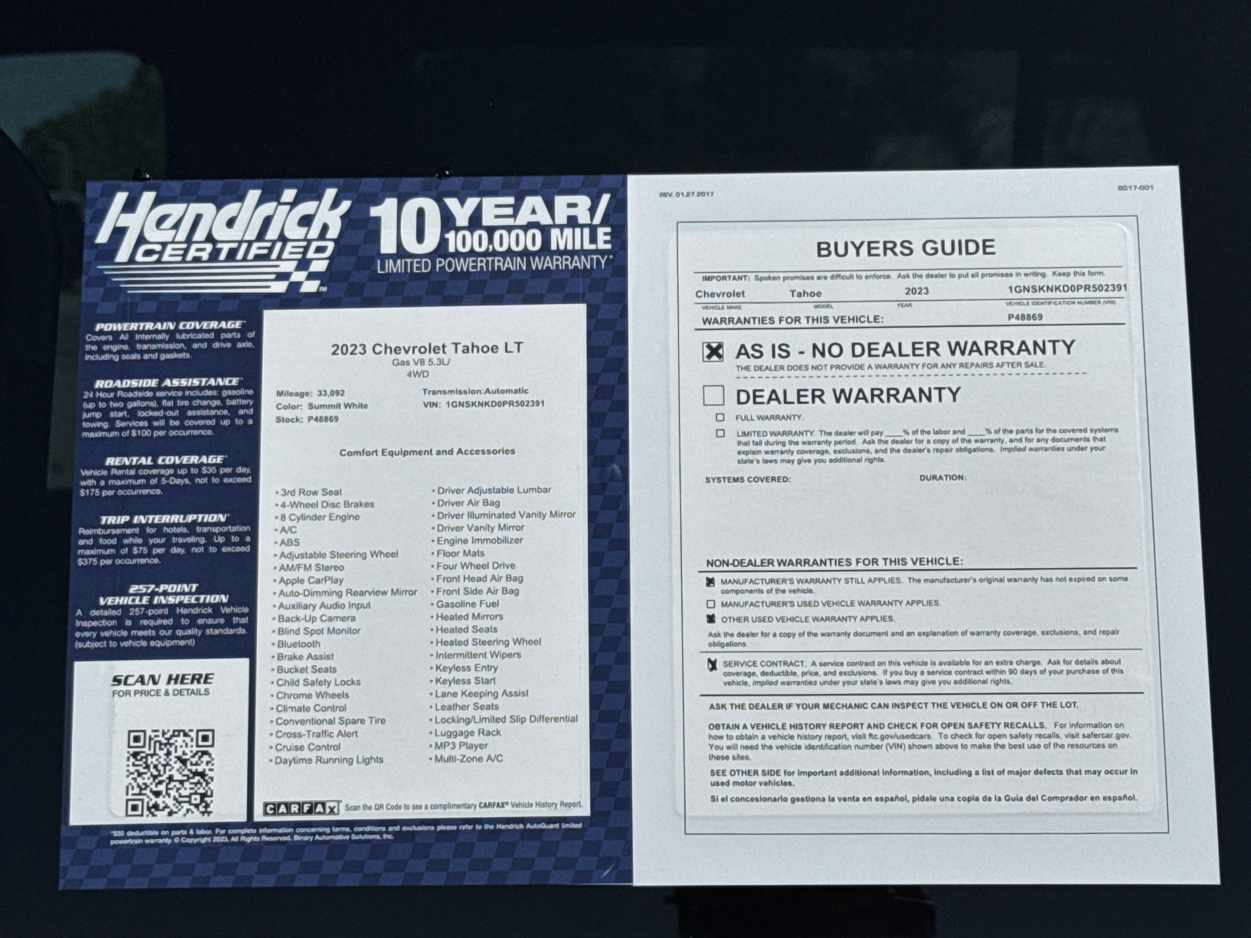 Used 2023 Chevrolet Tahoe LT w/ LT Signature Package image 41