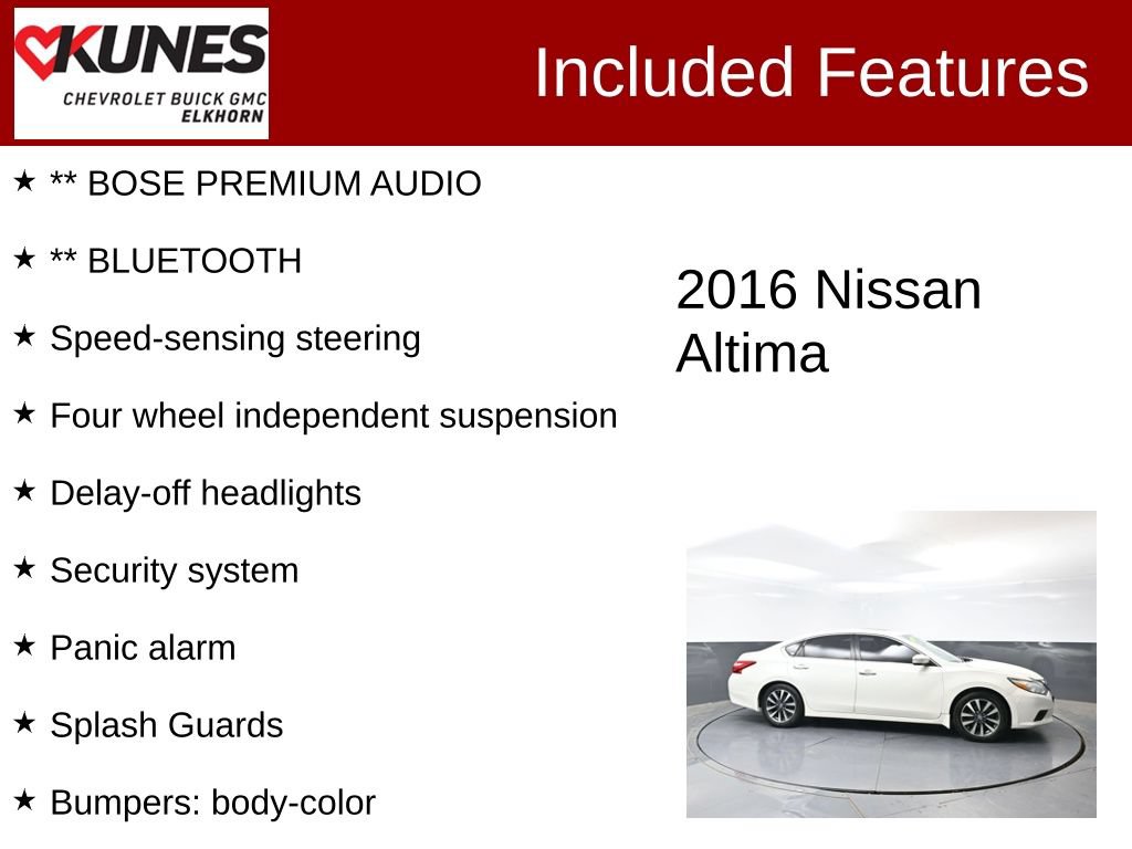 Used 2016 Nissan Altima 2.5 SL w/ 2.5 Technology Package FWD image 3