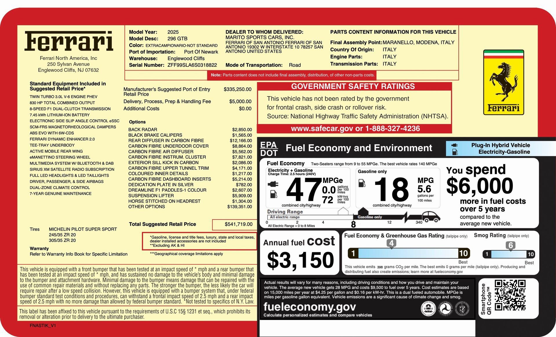 Certified 2025 Ferrari 296 GTB image 25