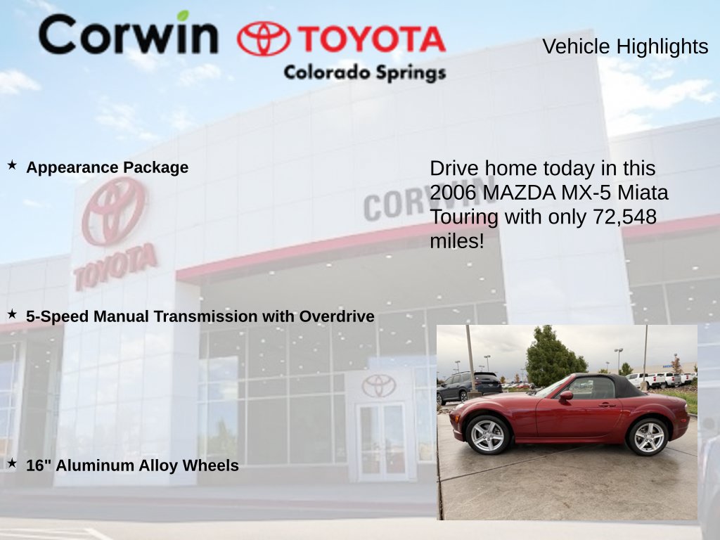 Used 2006 MAZDA MX-5 Miata Touring w/ Appearance Pkg RWD image 6