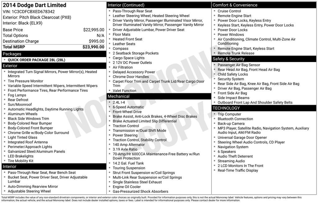 Used 2014 Dodge Dart Limited FWD image 2