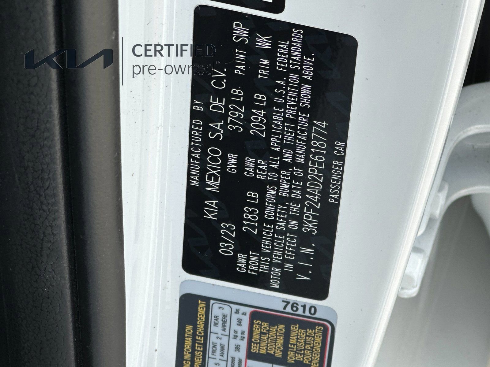 Certified 2023 Kia Forte LXS w/ LXS Technology Package FWD image 27