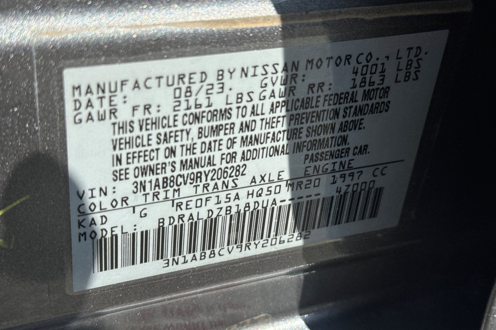 Used 2024 Nissan Sentra SV w/ Trunk Package FWD image 26
