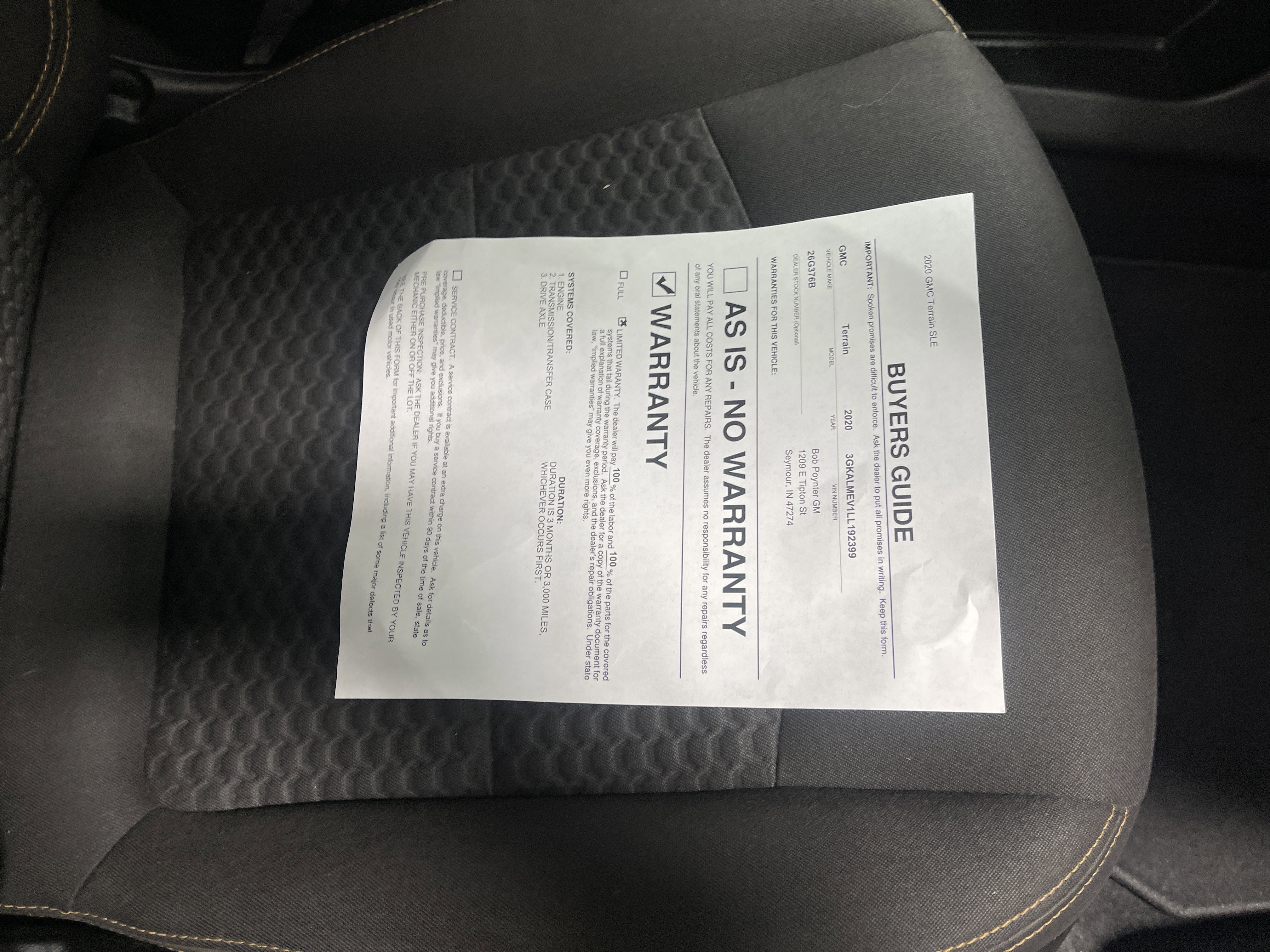 Used 2020 GMC Terrain SLE w/ Elevation Edition image 27