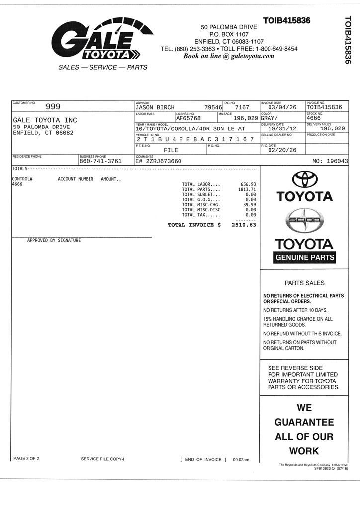 Used 2010 Toyota Corolla LE image 13
