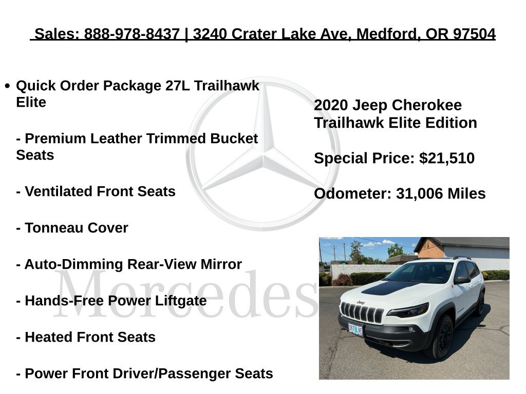 Used 2020 Jeep Cherokee Trailhawk AWD/4WD image 6