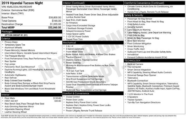 Used 2019 Hyundai Tucson Night FWD image 23