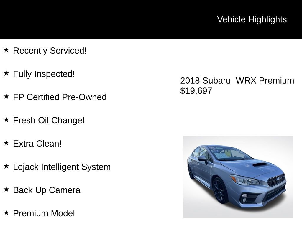 Used 2018 Subaru WRX Premium image 2