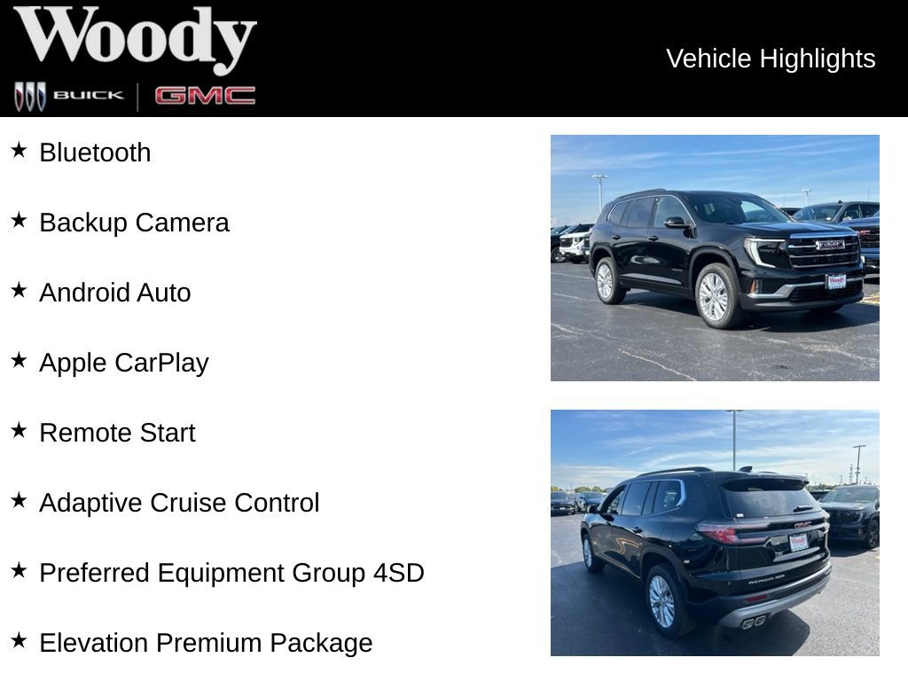 New 2026 GMC Acadia Elevation w/ Elevation Premium Package AWD/4WD image 3