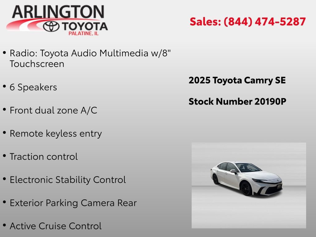 Used 2025 Toyota Camry SE FWD image 4