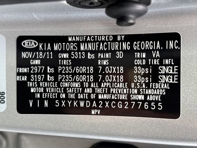 Used 2012 Kia Sorento SX w/ SX Premium Pkg image 18