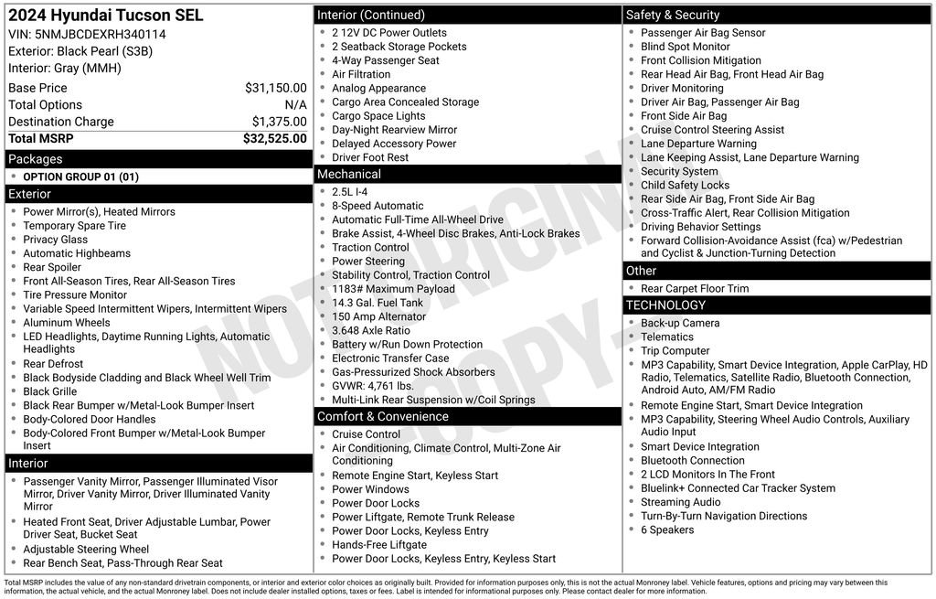 Used 2024 Hyundai Tucson SEL AWD/4WD image 32