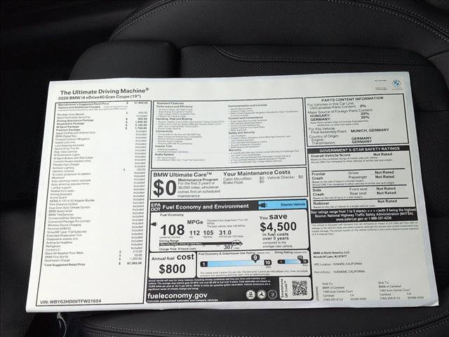 New 2026 BMW i4 eDrive40 w/ M Sport Package RWD image 17