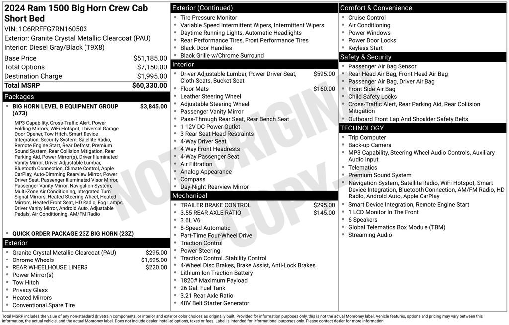 Used 2024 RAM 1500 Big Horn AWD/4WD image 3
