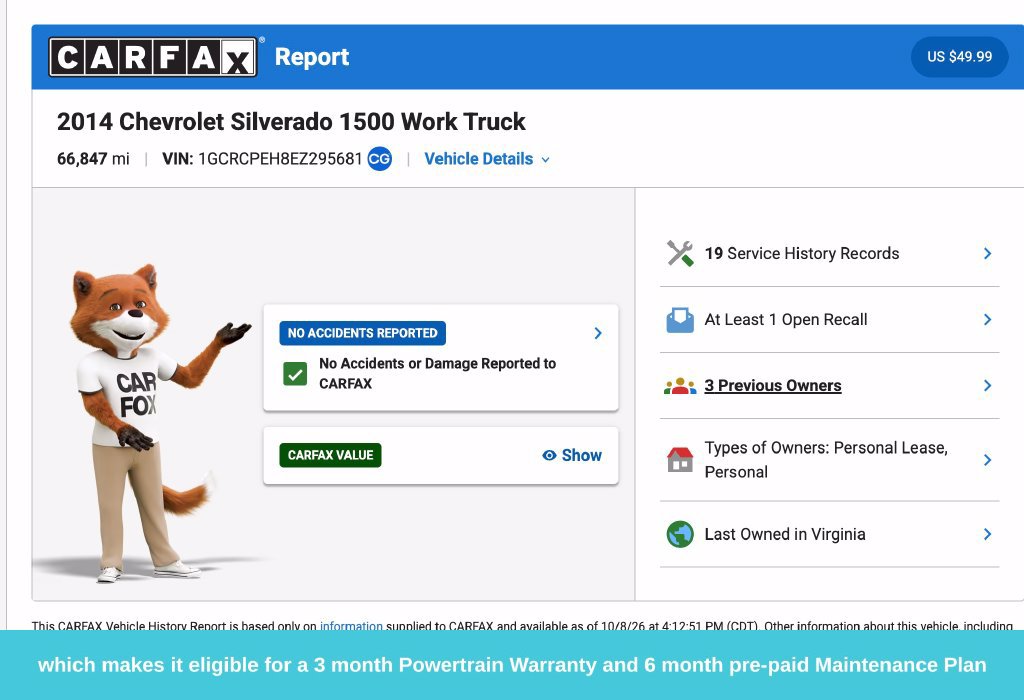 Used 2014 Chevrolet Silverado 1500 W/T RWD image 10