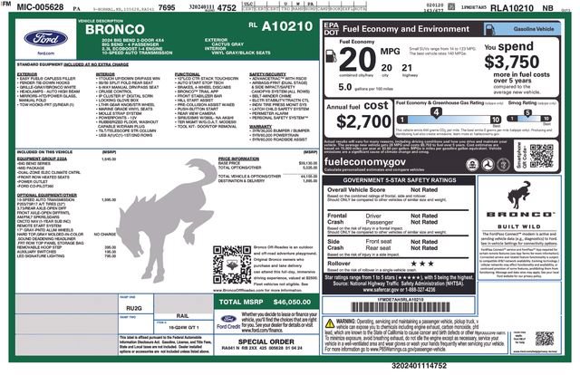 Certified 2024 Ford Bronco Big Bend AWD/4WD image 37