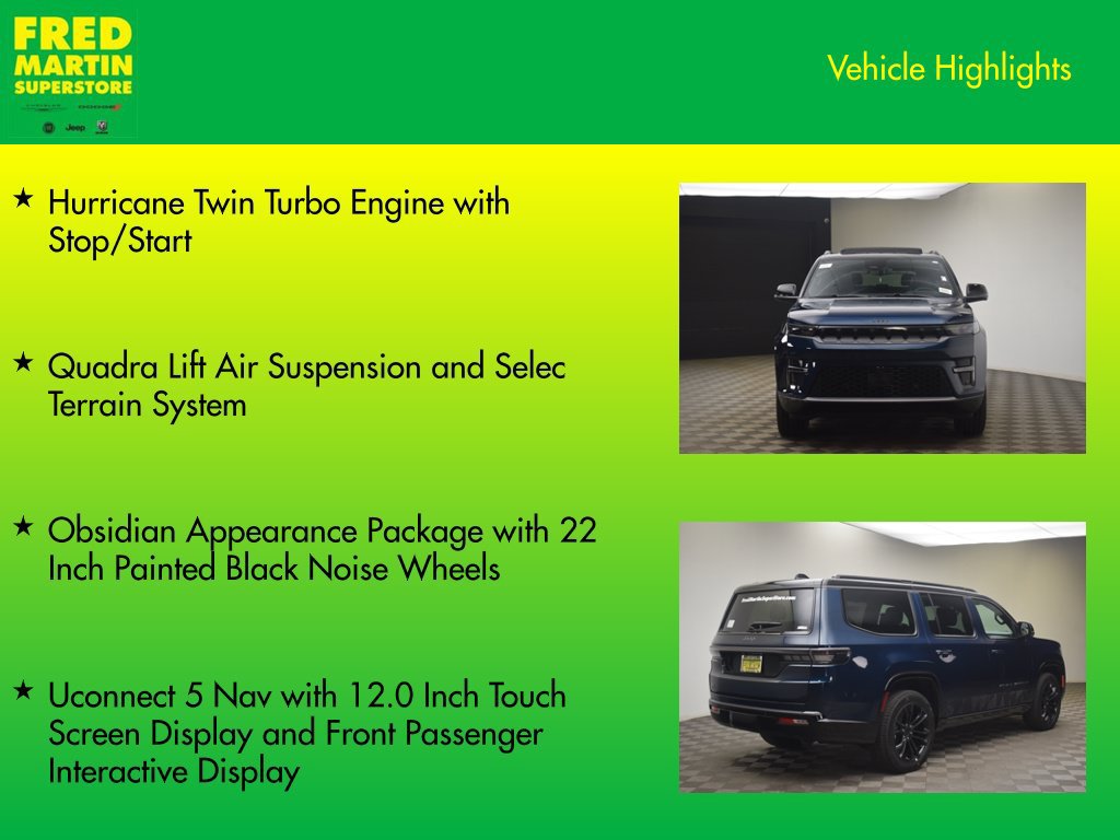 New 2026 Jeep Grand Wagoneer Summit w/ Rear Seat Video Group I AWD/4WD image 7