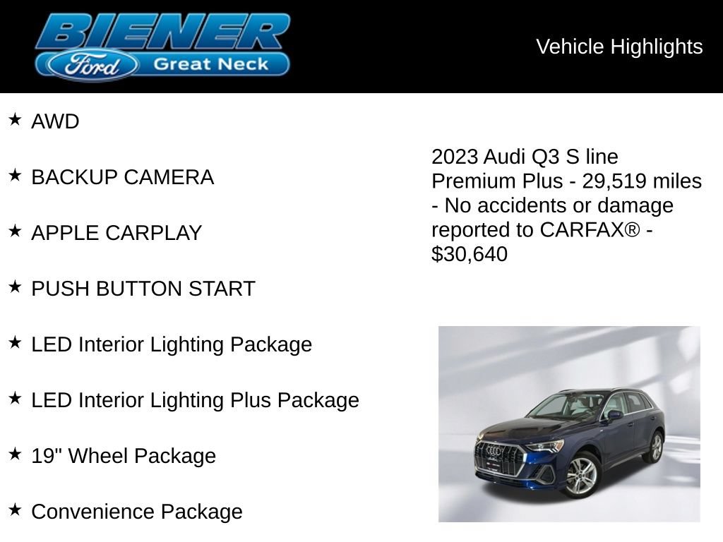 Used 2023 Audi Q3 2.0T Premium Plus w/ Premium Plus Package AWD/4WD image 9