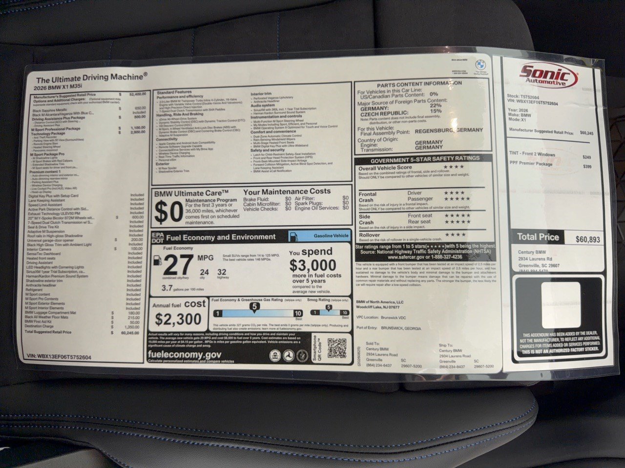 New 2026 BMW X1 M35i w/ Technology Package AWD/4WD image 31