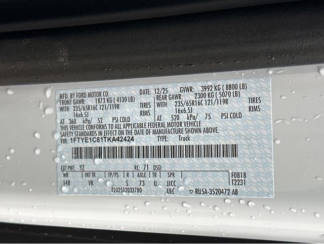 New 2026 Ford Transit 150 148 Medium Roof w/ Load Area Protection Package image 26