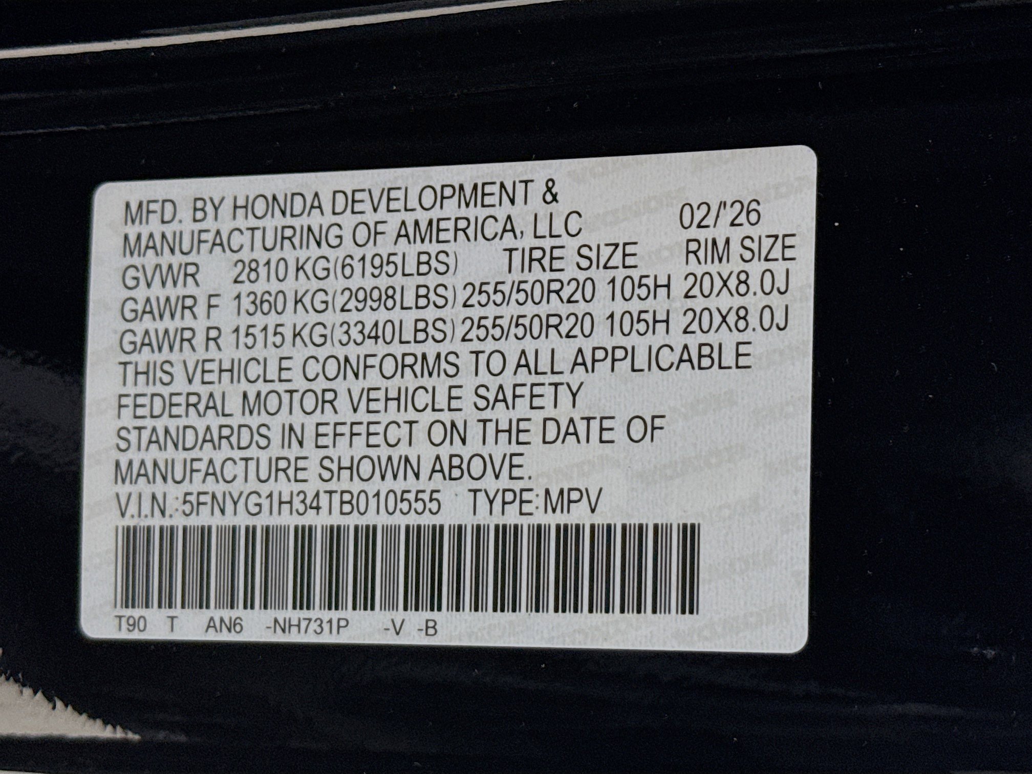 New 2026 Honda Pilot Sport image 38