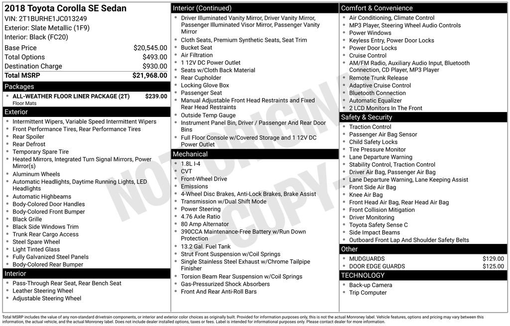 Used 2018 Toyota Corolla SE image 33