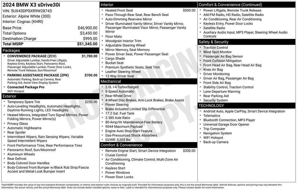 Used 2024 BMW X3 sDrive30i w/ Convenience Package image 8