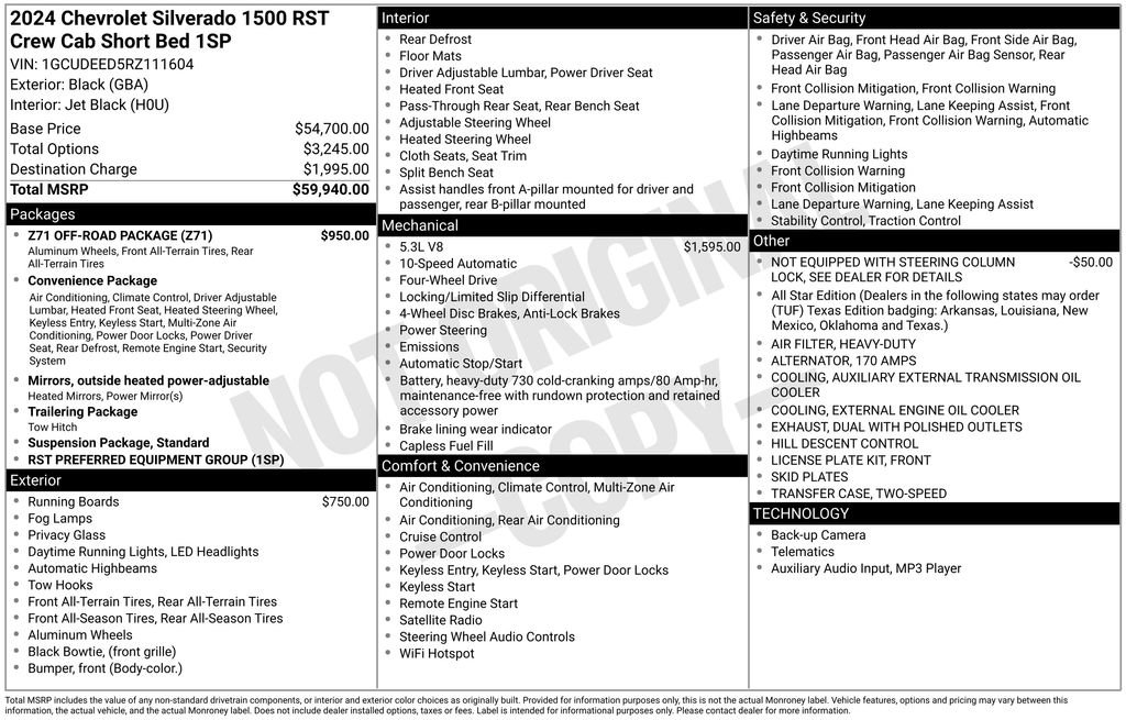 Certified 2024 Chevrolet Silverado 1500 RST w/ Z71 Off-Road Package image 34
