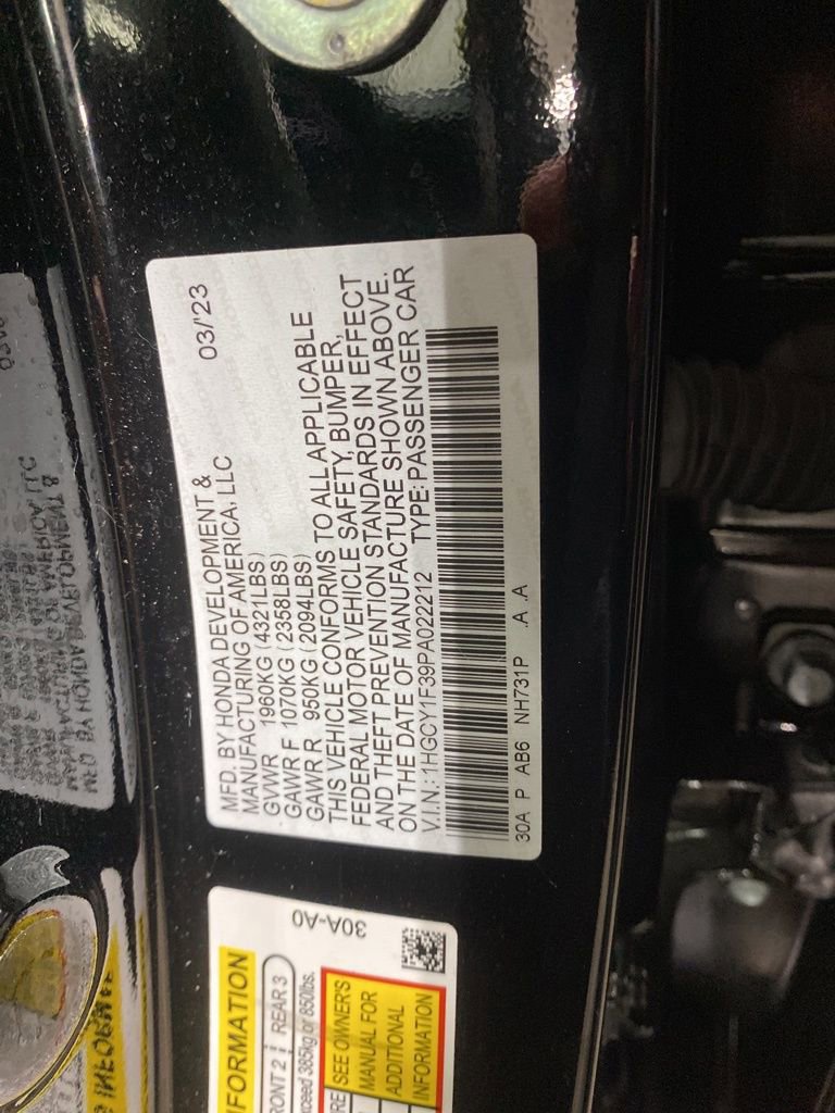 Certified 2023 Honda Accord EX image 19